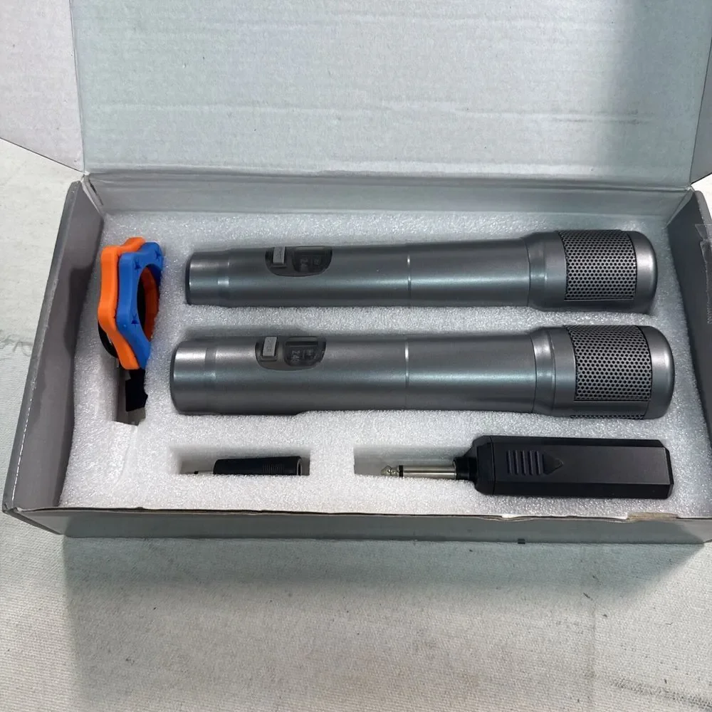 ALPOWL Wireless Microphones Set of 2 Vocal Set Works, Open‎ Box